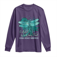 Sexual Assault Awareness Long Sleeve Shirt In April We Wear Teal Ribbon Butterfly
