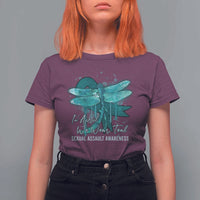 Sexual Assault Awareness T Shirt For Women In April We Wear Teal Ribbon Butterfly