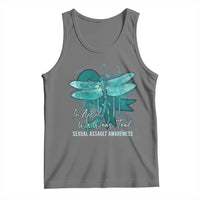 Sexual Assault Awareness Tank Top In April We Wear Teal Ribbon Butterfly