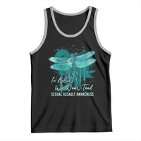 Sexual Assault Awareness Tank Top In April We Wear Teal Ribbon Butterfly