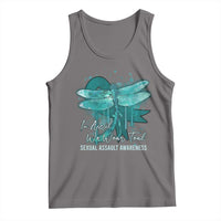 Sexual Assault Awareness Tank Top In April We Wear Teal Ribbon Butterfly