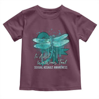 Sexual Assault Awareness Toddler T Shirt In April We Wear Teal Ribbon Butterfly