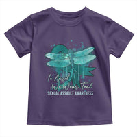 Sexual Assault Awareness Toddler T Shirt In April We Wear Teal Ribbon Butterfly