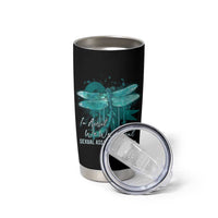 Sexual Assault Awareness Tumbler Cup In April We Wear Teal Ribbon Butterfly