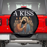 It Started Out With A Kiss Funny Jesus Christian Easter Spare Tire Cover Judas Betrayal Jesus Faith Message Biblical Humor