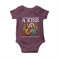 It Started Out With A Kiss Funny Jesus Christian Easter Baby Onesie Judas Betrayal Jesus Faith Message Biblical Humor