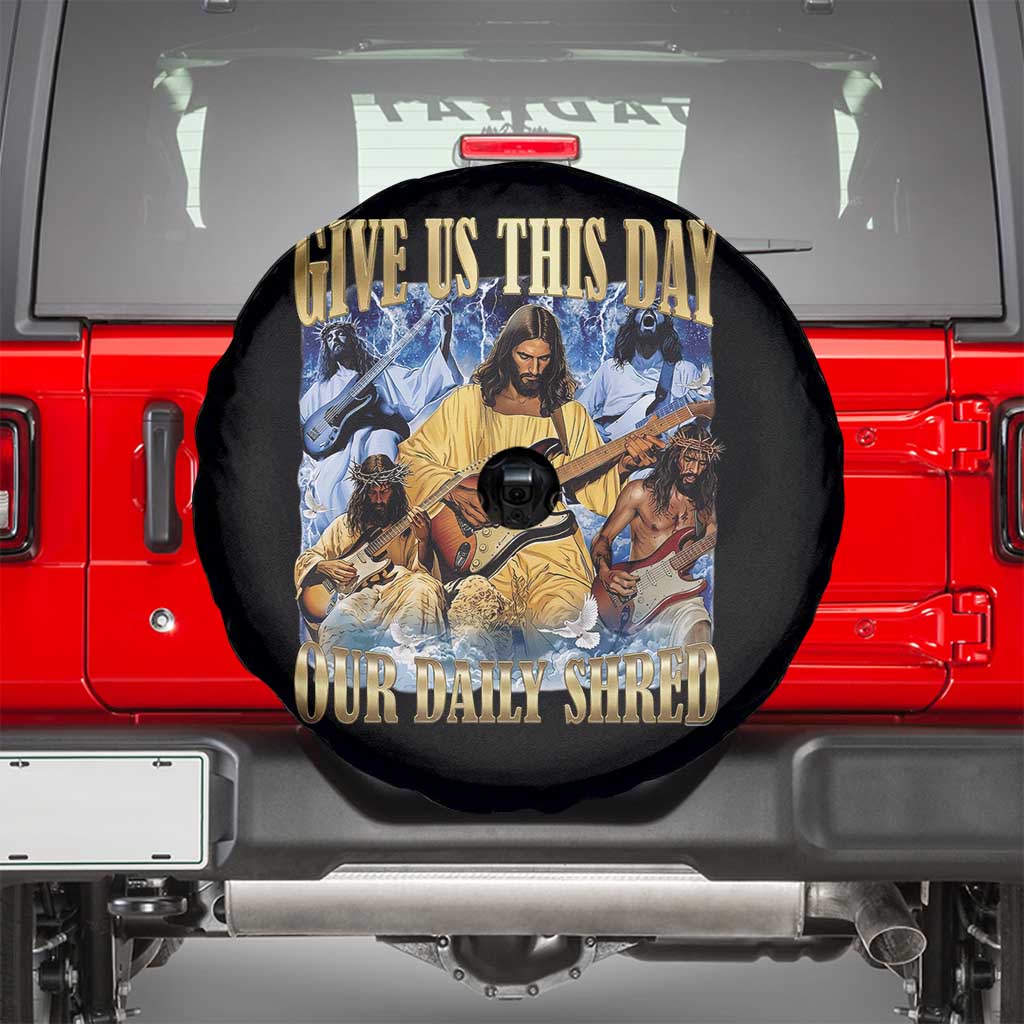 Give Us This Day Our Daily Shred Funny Christian Jesus Rock Spare Tire Cover Faith Humor Music Lover Inspired Gift
