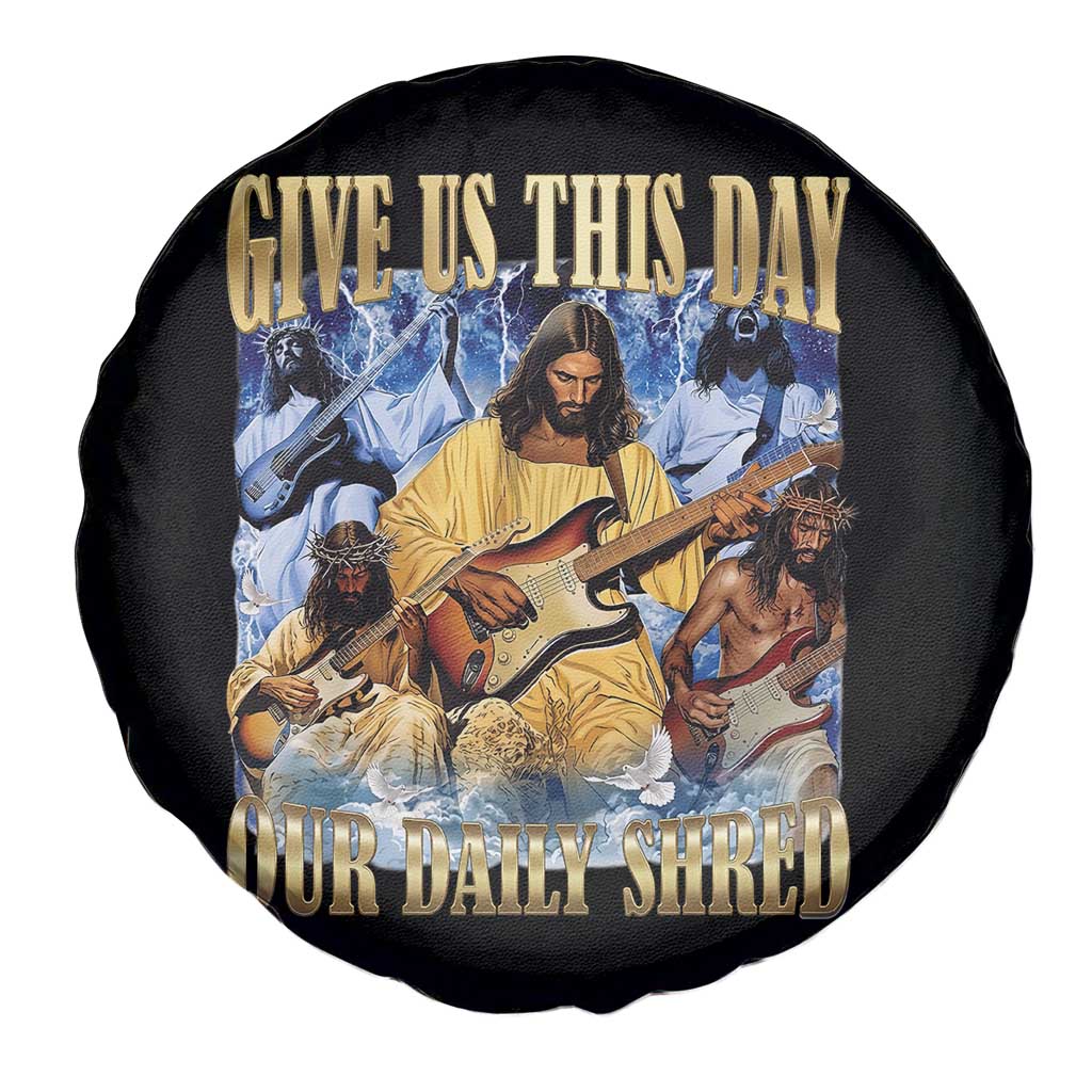 Give Us This Day Our Daily Shred Funny Christian Jesus Rock Spare Tire Cover Faith Humor Music Lover Inspired Gift