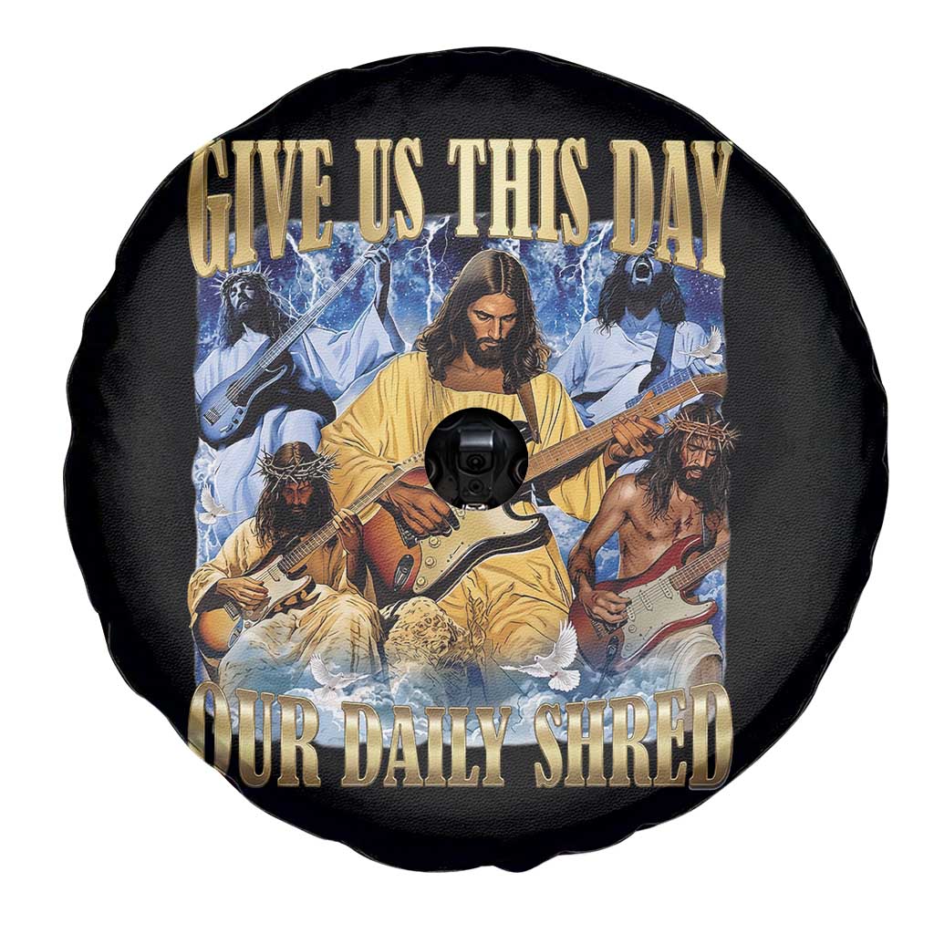 Give Us This Day Our Daily Shred Funny Christian Jesus Rock Spare Tire Cover Faith Humor Music Lover Inspired Gift