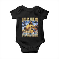 Give Us This Day Our Daily Shred Funny Christian Jesus Rock Baby Onesie Faith Humor Music Lover Inspired Gift
