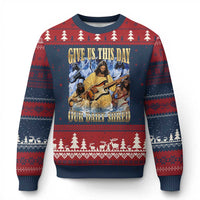 Give Us This Day Our Daily Shred Funny Christian Jesus Rock Ugly Christmas Sweater Faith Humor Music Lover Inspired Gift