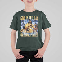 Give Us This Day Our Daily Shred Funny Christian Jesus Rock T Shirt For Kid Faith Humor Music Lover Inspired Gift