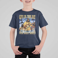 Give Us This Day Our Daily Shred Funny Christian Jesus Rock T Shirt For Kid Faith Humor Music Lover Inspired Gift