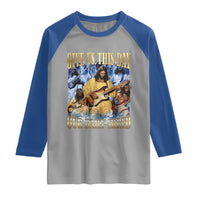 Give Us This Day Our Daily Shred Funny Christian Jesus Rock Raglan Shirt Faith Humor Music Lover Inspired Gift