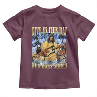 Give Us This Day Our Daily Shred Funny Christian Jesus Rock Toddler T Shirt Faith Humor Music Lover Inspired Gift
