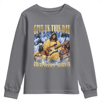 Give Us This Day Our Daily Shred Funny Christian Jesus Rock Youth Sweatshirt Faith Humor Music Lover Inspired Gift
