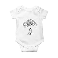 Jesus The Good Shepherd Minimalist Christian Baby Onesie Sheep Flock Faith Spiritual Inspirational Gift