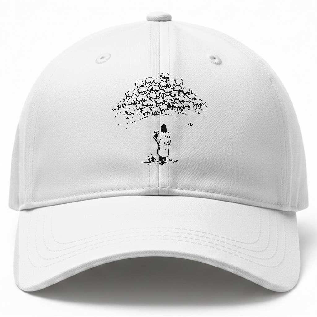 Jesus The Good Shepherd Minimalist Christian Baseball Cap Sheep Flock Faith Spiritual Inspirational Gift