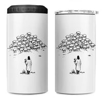 Jesus The Good Shepherd Minimalist Christian 4 in 1 Can Cooler Tumbler Sheep Flock Faith Spiritual Inspirational Gift