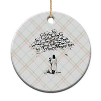 Jesus The Good Shepherd Minimalist Christian Ceramic Ornament Sheep Flock Faith Spiritual Inspirational Gift