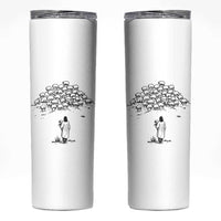 Jesus The Good Shepherd Minimalist Christian Skinny Tumbler Sheep Flock Faith Spiritual Inspirational Gift