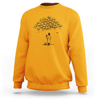 Jesus The Good Shepherd Minimalist Christian Sweatshirt Sheep Flock Faith Spiritual Inspirational Gift