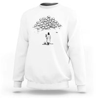 Jesus The Good Shepherd Minimalist Christian Sweatshirt Sheep Flock Faith Spiritual Inspirational Gift