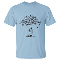 Jesus The Good Shepherd Minimalist Christian T Shirt Sheep Flock Faith Spiritual Inspirational Gift