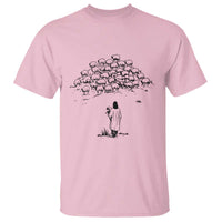 Jesus The Good Shepherd Minimalist Christian T Shirt Sheep Flock Faith Spiritual Inspirational Gift