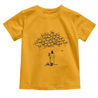 Jesus The Good Shepherd Minimalist Christian Toddler T Shirt Sheep Flock Faith Spiritual Inspirational Gift