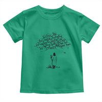 Jesus The Good Shepherd Minimalist Christian Toddler T Shirt Sheep Flock Faith Spiritual Inspirational Gift