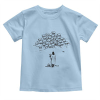 Jesus The Good Shepherd Minimalist Christian Toddler T Shirt Sheep Flock Faith Spiritual Inspirational Gift