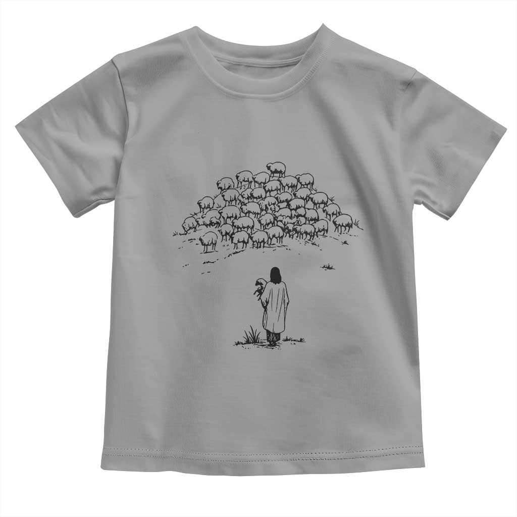 Jesus The Good Shepherd Minimalist Christian Toddler T Shirt Sheep Flock Faith Spiritual Inspirational Gift