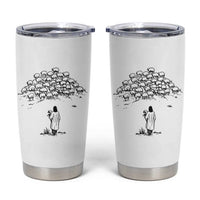 Jesus The Good Shepherd Minimalist Christian Tumbler Cup Sheep Flock Faith Spiritual Inspirational Gift