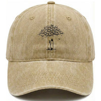 Jesus The Good Shepherd Minimalist Christian Washed Cotton Baseball Cap Sheep Flock Faith Spiritual Inspirational Gift