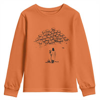 Jesus The Good Shepherd Minimalist Christian Youth Sweatshirt Sheep Flock Faith Spiritual Inspirational Gift