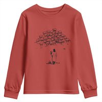 Jesus The Good Shepherd Minimalist Christian Youth Sweatshirt Sheep Flock Faith Spiritual Inspirational Gift