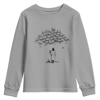 Jesus The Good Shepherd Minimalist Christian Youth Sweatshirt Sheep Flock Faith Spiritual Inspirational Gift