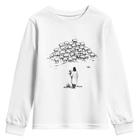 Jesus The Good Shepherd Minimalist Christian Youth Sweatshirt Sheep Flock Faith Spiritual Inspirational Gift