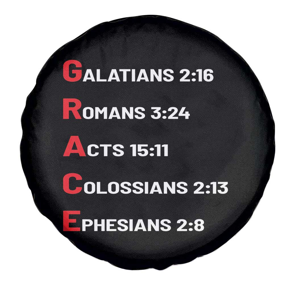 GRACE Christian Scripture Acronym Spare Tire Cover Bible Verses Galatians Romans Acts Colossians Ephesians Faith Message Gift