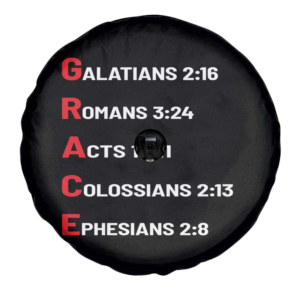 GRACE Christian Scripture Acronym Spare Tire Cover Bible Verses Galatians Romans Acts Colossians Ephesians Faith Message Gift