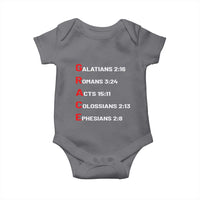 GRACE Christian Scripture Acronym Baby Onesie Bible Verses Galatians Romans Acts Colossians Ephesians Faith Message Gift