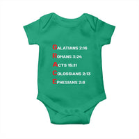 GRACE Christian Scripture Acronym Baby Onesie Bible Verses Galatians Romans Acts Colossians Ephesians Faith Message Gift