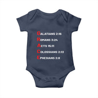 GRACE Christian Scripture Acronym Baby Onesie Bible Verses Galatians Romans Acts Colossians Ephesians Faith Message Gift