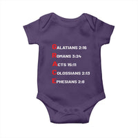 GRACE Christian Scripture Acronym Baby Onesie Bible Verses Galatians Romans Acts Colossians Ephesians Faith Message Gift