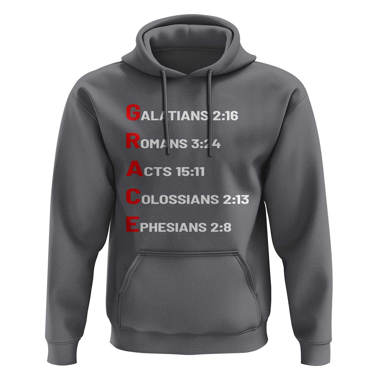 GRACE Christian Scripture Acronym Hoodie Bible Verses Galatians Romans Acts Colossians Ephesians Faith Message Gift