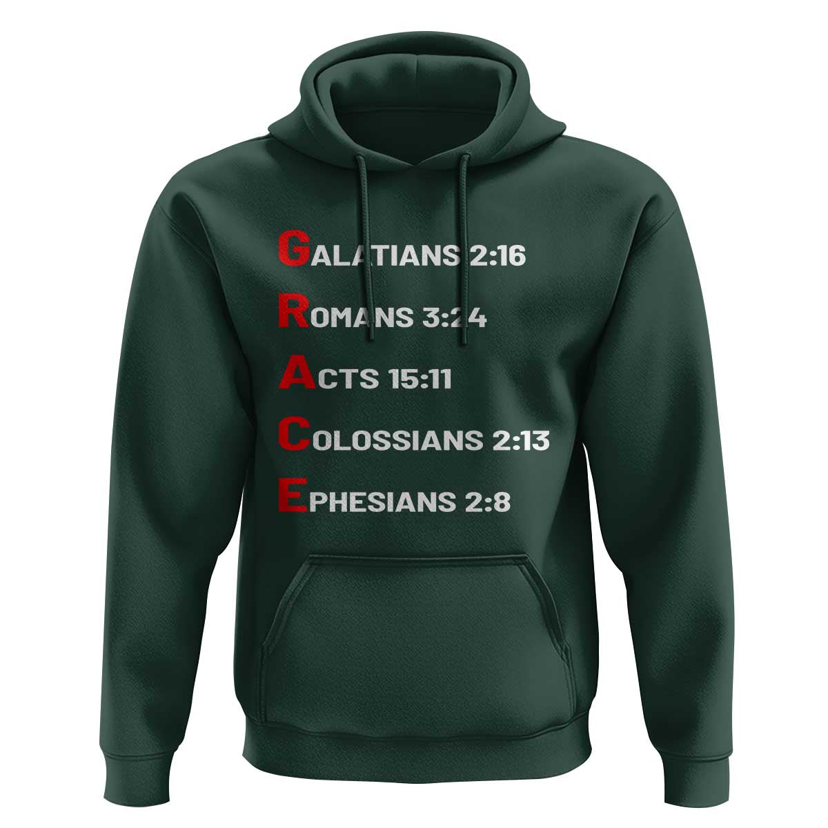 GRACE Christian Scripture Acronym Hoodie Bible Verses Galatians Romans Acts Colossians Ephesians Faith Message Gift