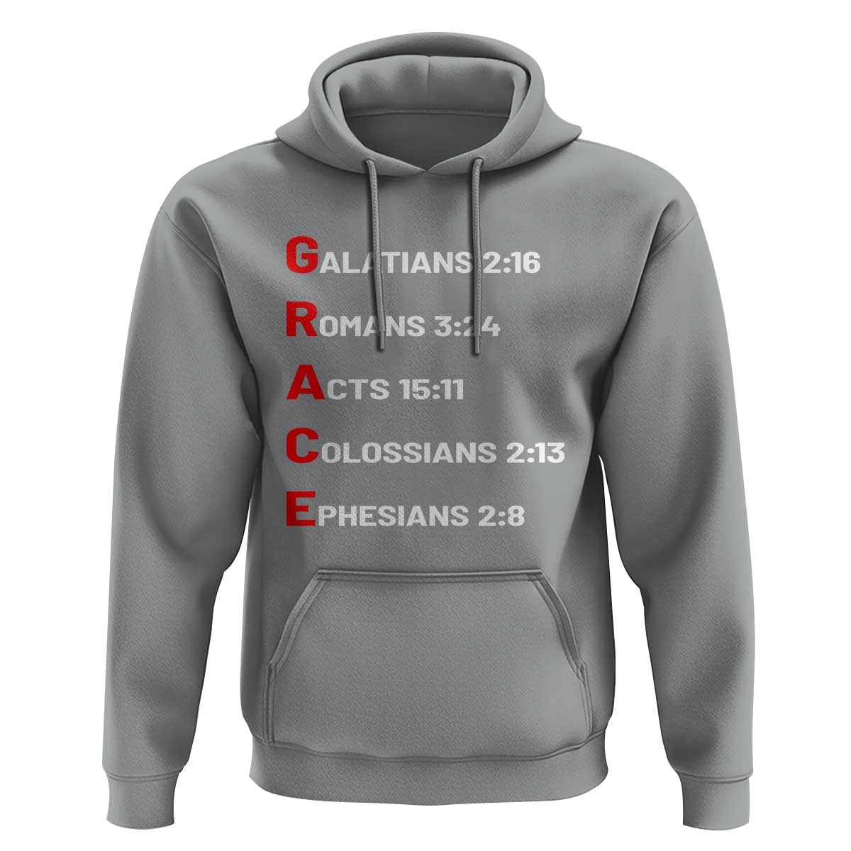 GRACE Christian Scripture Acronym Hoodie Bible Verses Galatians Romans Acts Colossians Ephesians Faith Message Gift