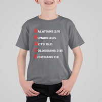 GRACE Christian Scripture Acronym T Shirt For Kid Bible Verses Galatians Romans Acts Colossians Ephesians Faith Message Gift