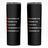 GRACE Christian Scripture Acronym Skinny Tumbler Bible Verses Galatians Romans Acts Colossians Ephesians Faith Message Gift